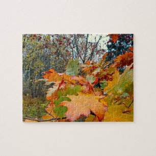 Herbst-Eichenblätter & Beeren Benutzerdefiniert Puzzle
