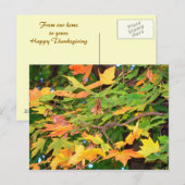 Herbst-Eichenlaub-Dankeskarten-Postkarte Feiertagspostkarte (Vorne/Hinten)