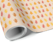 Herbst-Eichenlaub Geschenkpapier (Rolleneckpunkt)