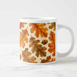 Herbst-Eichenlaub-Muster | Gemütliche Naturästheti Jumbo-Tasse