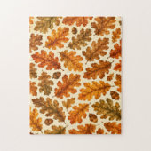 Herbst-Eichenlaub-Muster | Gemütliche Naturästheti Puzzle (Vertikal)