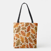 Herbst-Eichenlaub-Muster | Gemütliche Naturästheti Tasche (Rückseite)