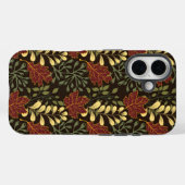 Herbst-Eichenlaubmuster in Weinrot und Gelb Case-Mate iPhone Hülle (Rückseite (Horizontal))
