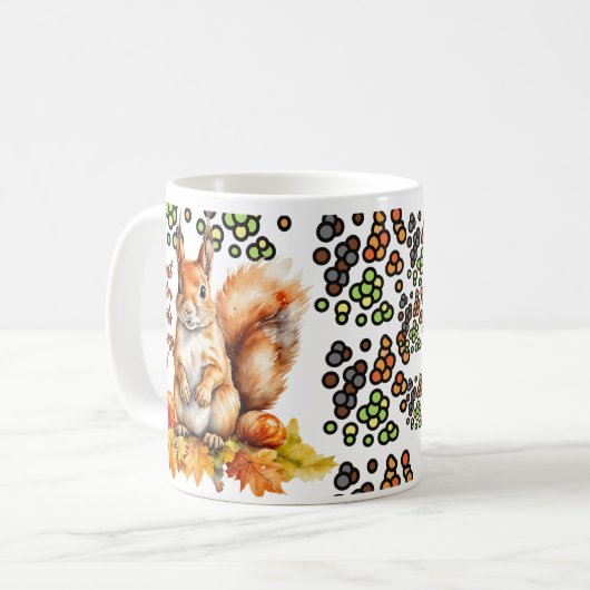 Herbst-Eichhörnchen-Abenteuer Kaffeetasse (Vorderseite Links)