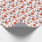 Herbst Eichhörnchen Acorn Geschenkpapier (Ecke)