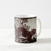 Herbst Eichhörnchen Brawn Tile Kunst Herbst Waldla Kaffeetasse (VorderseiteRechts)
