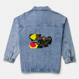 Herbst Eichhörnchen flauschig Jeansjacke