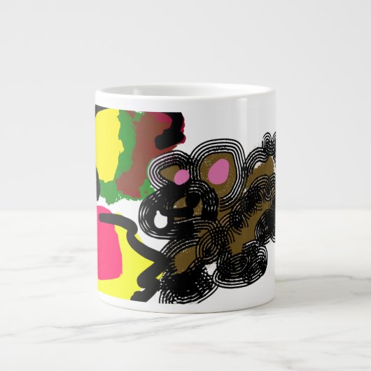 Herbst Eichhörnchen flauschig Jumbo-Tasse (Vorderseite)