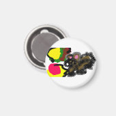 Herbst Eichhörnchen flauschig Magnet (Vorderseite/Rückseite)