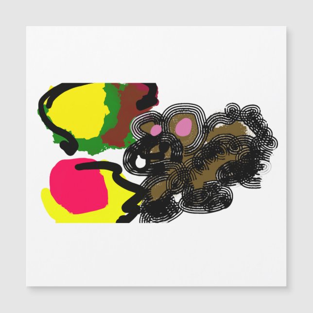 Herbst Eichhörnchen flauschig Magnetkarte (Vorderseite)