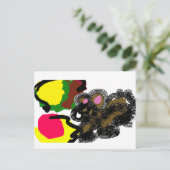 Herbst Eichhörnchen flauschig Postkarte (Stehend Vorderseite)