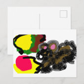 Herbst Eichhörnchen flauschig Postkarte (Vorne/Hinten)