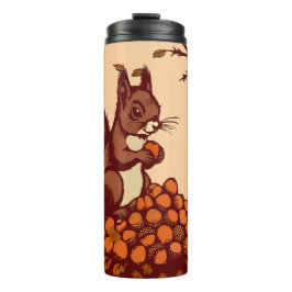 🐿️ Herbst-Eichhörnchen Isolier-Reisebecher Thermosbecher