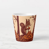 🐿️ Herbst-Eichhörnchen-Latte-Mug Milchtasse (Vorderseite)