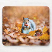 Herbst Eichhörnchen mit Eichel Mousepad (Vorne)
