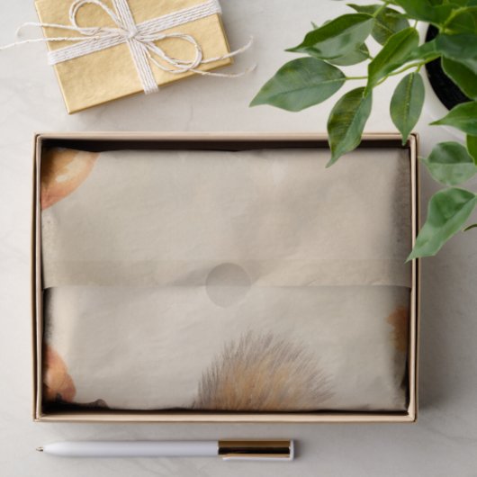 Herbst-Eichhörnchen mit Pumpkins Seidenpapier (Geschenk)