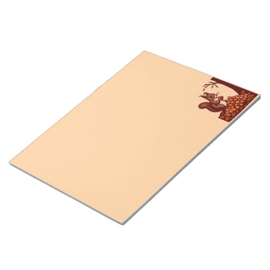 🐿️ Herbst-Eichhörnchen Notizblock - Schreibtisch (angewinkelt)