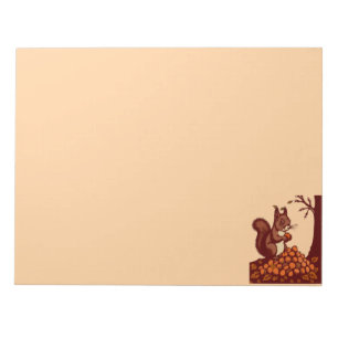 🐿️ Herbst-Eichhörnchen Notizblock – Schreibwaren�
