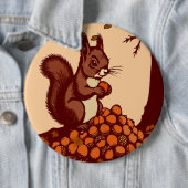 🐿️ Herbst Eichhörnchen Pin Button / Abzeichen - K (Beispiel)