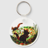 Herbst-Eichhörnchen Schlüsselanhänger (Vorderseite)