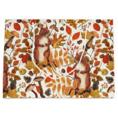 Herbst-Eichhörnchen und Herbstflora auf Weiß Große Geschenktüte (Vorderseite)