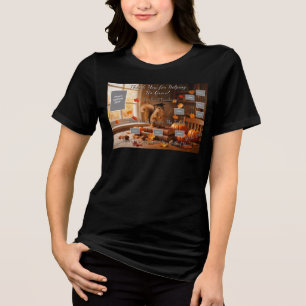 Herbst-Eichhörnchen Zurück zur Schule Lehrer T-Shi Tri-Blend Shirt