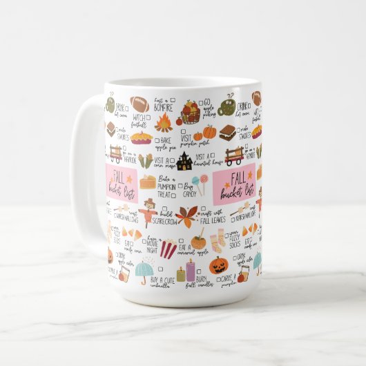 Herbst-Eimerliste Kaffeetasse (Vorderseite Links)