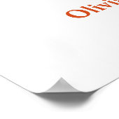 Herbst Ein Baby wird Baby-Dusche Brauen Willkommen Poster (Ecke)