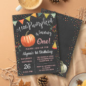 Herbst ein kleines Pumpkin-Chalkboard Herbst Gebur Einladung