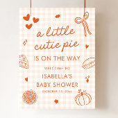 Herbst ein kleines Süsse Pie Baby Dusche Begrüßung Poster
