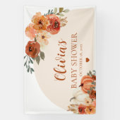Herbst eine kleine Pumpkin Autumn Floral Baby Show Banner (Vertikal)