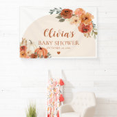 Herbst eine kleine Pumpkin Autumn Floral Baby Show Banner (InSitu)