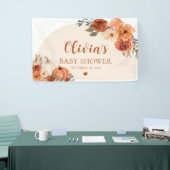 Herbst eine kleine Pumpkin Autumn Floral Baby Show Banner (Messeveranstaltung)