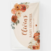 Herbst eine kleine Pumpkin Autumn Floral Baby Show Banner (Vertikal)