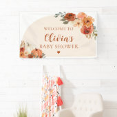 Herbst eine kleine Pumpkin Autumn Floral Baby Show Banner (Insitu)