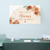 Herbst eine kleine Pumpkin Autumn Floral Baby Show Banner (Messeveranstaltung)