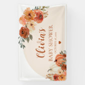 Herbst eine kleine Pumpkin Autumn Floral Baby Show Banner (Vertikal)