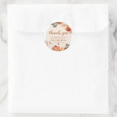 Herbst eine kleine Pumpkin Autumn Floral Baby Show Runder Aufkleber (Tasche)