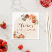 Herbst eine kleine Pumpkin Autumn Floral Baby Show Serviette (Beispiel)