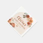 Herbst eine kleine Pumpkin Autumn Floral Baby Show Serviette (Ecke)