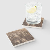 Herbst einheimisches Gras bei Sonnenaufgang Steinuntersetzer (Seitenansicht)