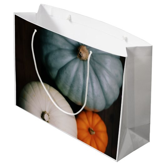 Herbst-Einkaufstasche Große Geschenktüte (Rückseite Schrägansicht)