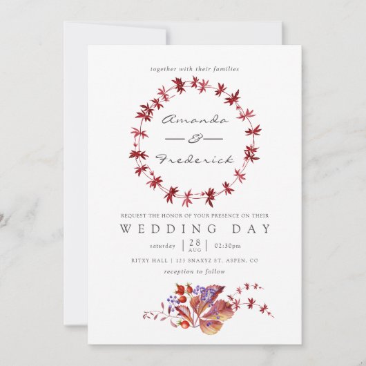 Herbst - Einladung zur Herbstfeier (Vorderseite)