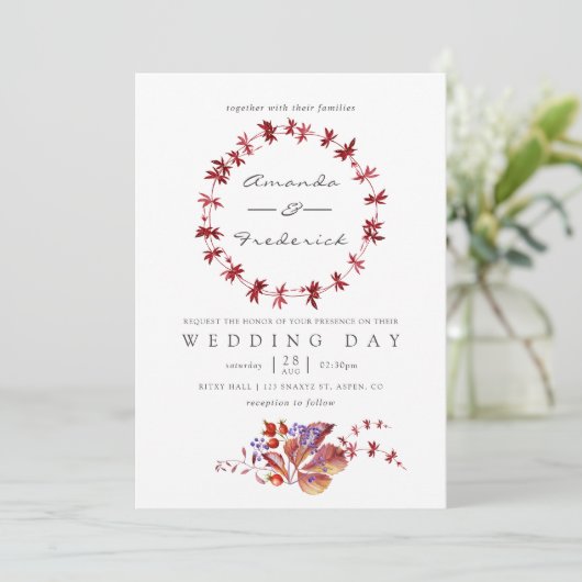 Herbst - Einladung zur Herbstfeier (Stehend Vorderseite)