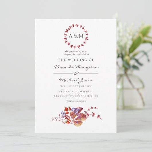 Herbst - Einladung zur Herbstfeier (Stehend Vorderseite)