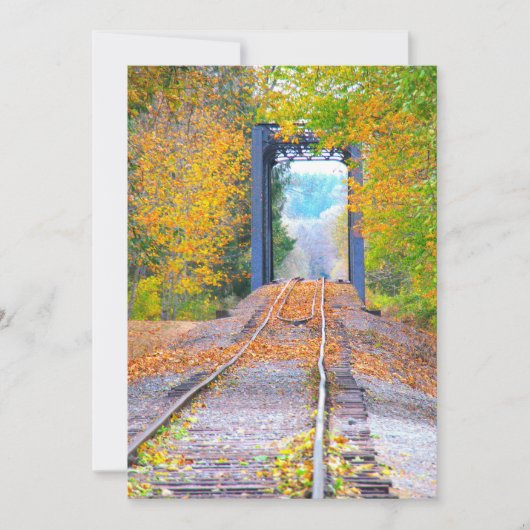 Herbst-Eisenbahn-Vision Einladung (Vorderseite)