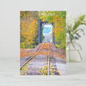 Herbst-Eisenbahn-Vision Einladung (Stehend Vorderseite)
