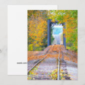 Herbst-Eisenbahn-Vision Einladung (Vorne/Hinten)