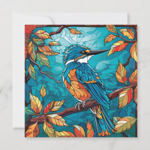 Herbst Eisvogel-Flachkarte