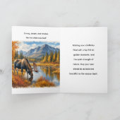 Herbst-Elch-Rustikal-Herbst-Wildtier-Geburtstag Karte (Innenseite)